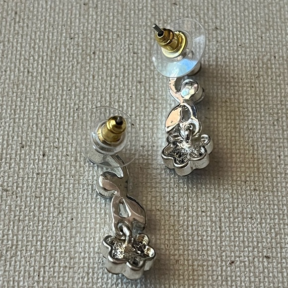 Avon Blue Floral Crystal Necklace & Earring Set – Silver-Tone - Picture 6 of 8